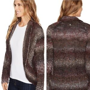 Prana Rosewood Wrap Open Front Wool Blend Cardigan
